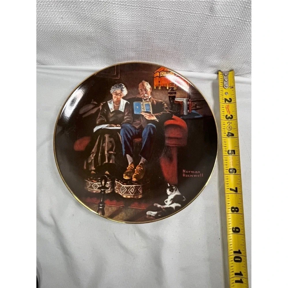 Norman Rockwell Evenings Ease Collector Plate Knowles Light Campaign 7536C 8.5in